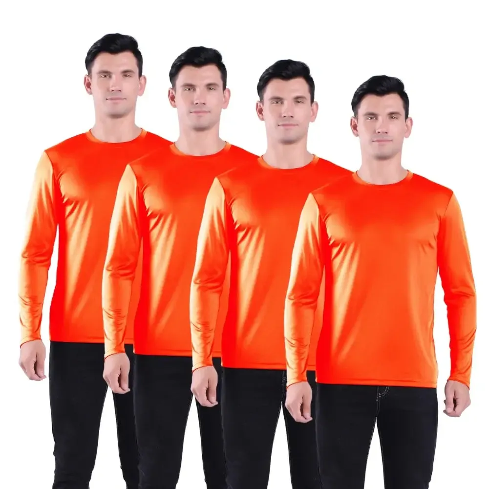 4 Pack Men’s Performance Long Sleeve T-Shirt