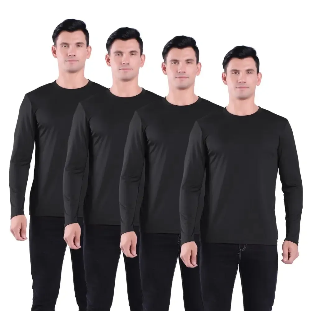 4 Pack Men’s Performance Long Sleeve T-Shirt