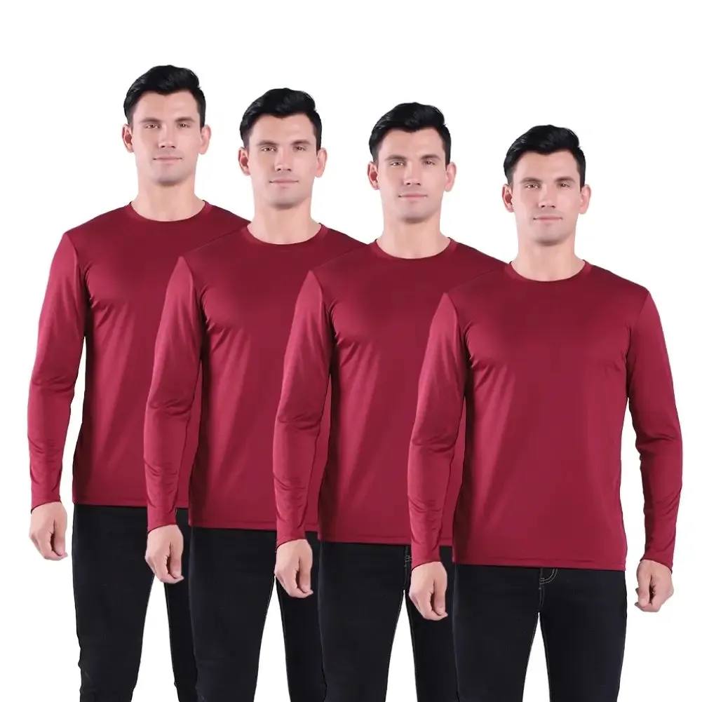 4 Pack Men’s Performance Long Sleeve T-Shirt