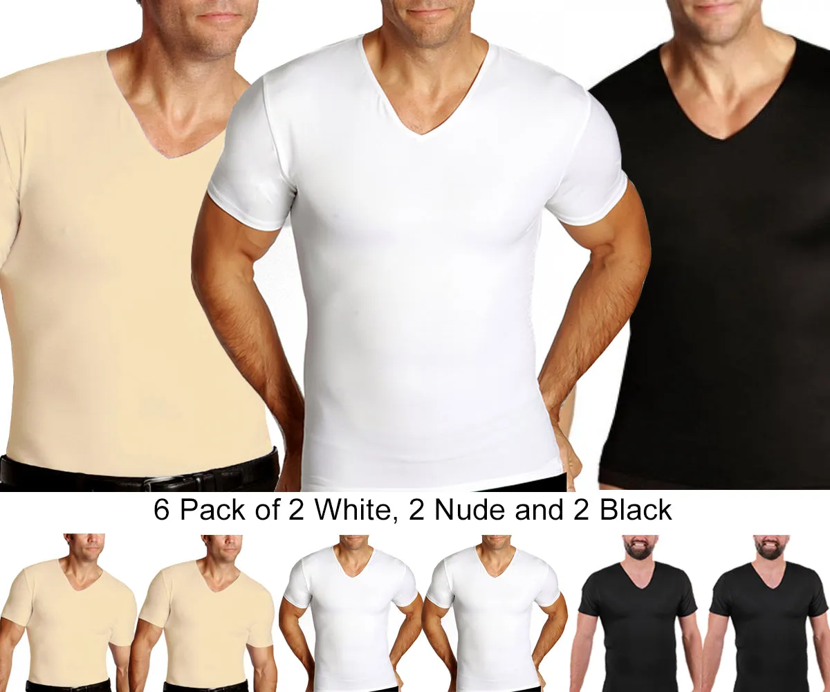 6-Pack Insta Slim Compression V-Necks VS0006