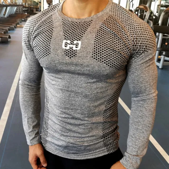 Ashore Shop Mens Running Bodybuilding Fitness Long Sleeve Shirt