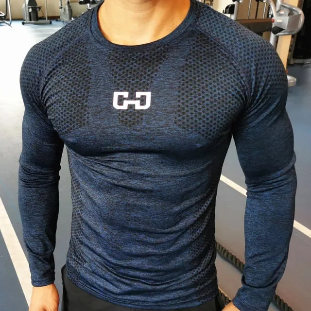 Ashore Shop Mens Running Bodybuilding Fitness Long Sleeve Shirt