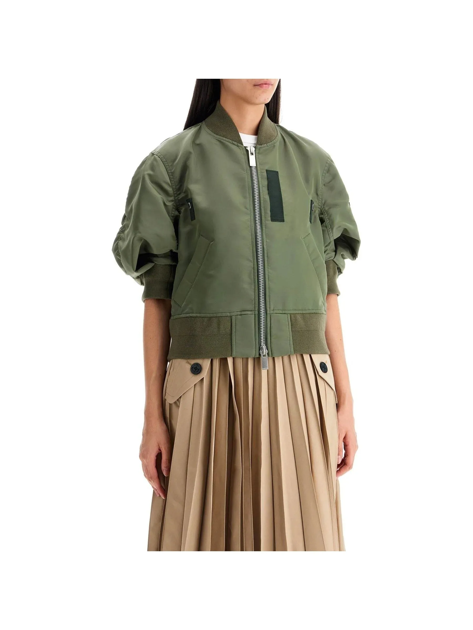 Bomber Jacket - Short-Sleeved - Lightweight - Outerwear