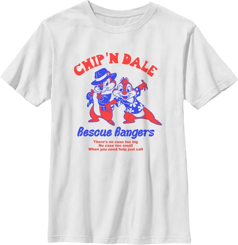 Boys Youth There's No Case Too Big Chip 'n Dale Rescue Rangers Shirt