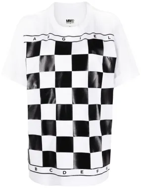 CHECKED SHORT SLEEVE T-SHIRT