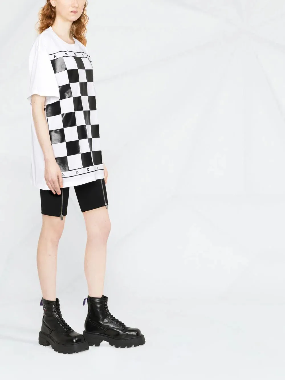 CHECKED SHORT SLEEVE T-SHIRT