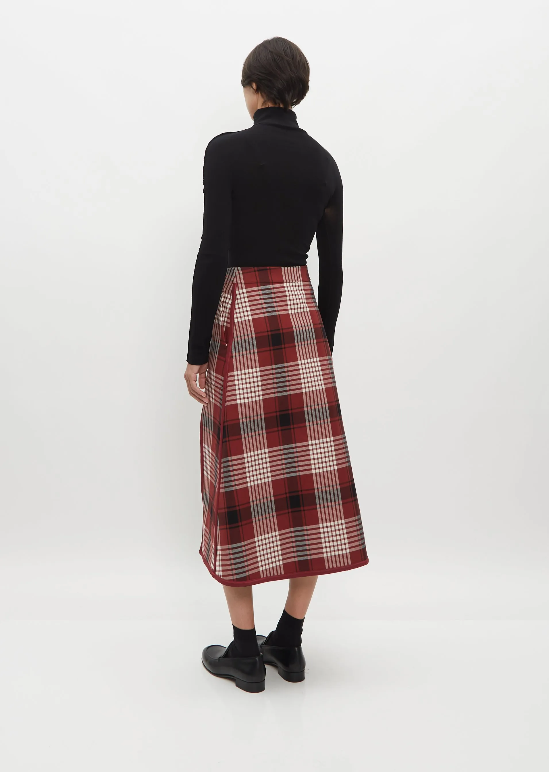 Counterpoint Check Cotton Wool Skirt