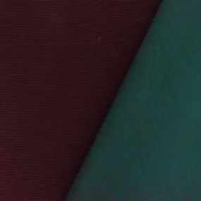 Dark Maroon-Green Texture Stretch Bonded Double Knit Fabric