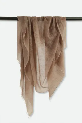 DESERT SAND SCARF IN HAND DYED CASHMERE