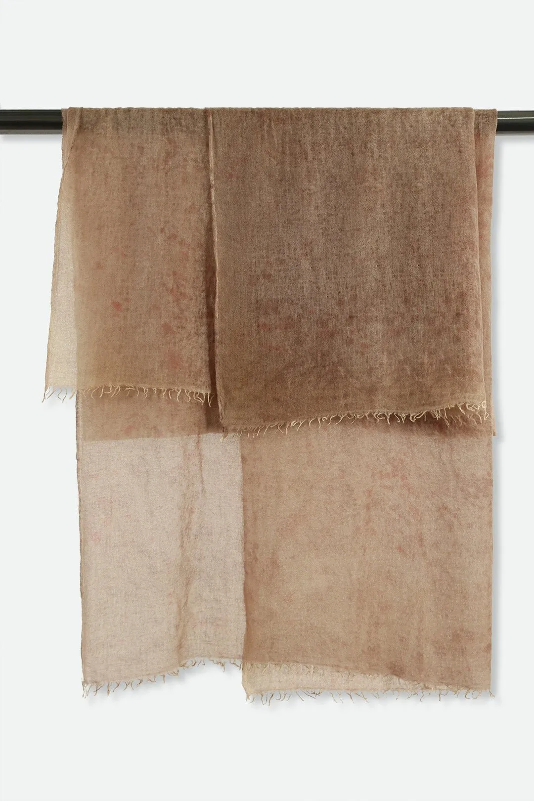 DESERT SAND SCARF IN HAND DYED CASHMERE