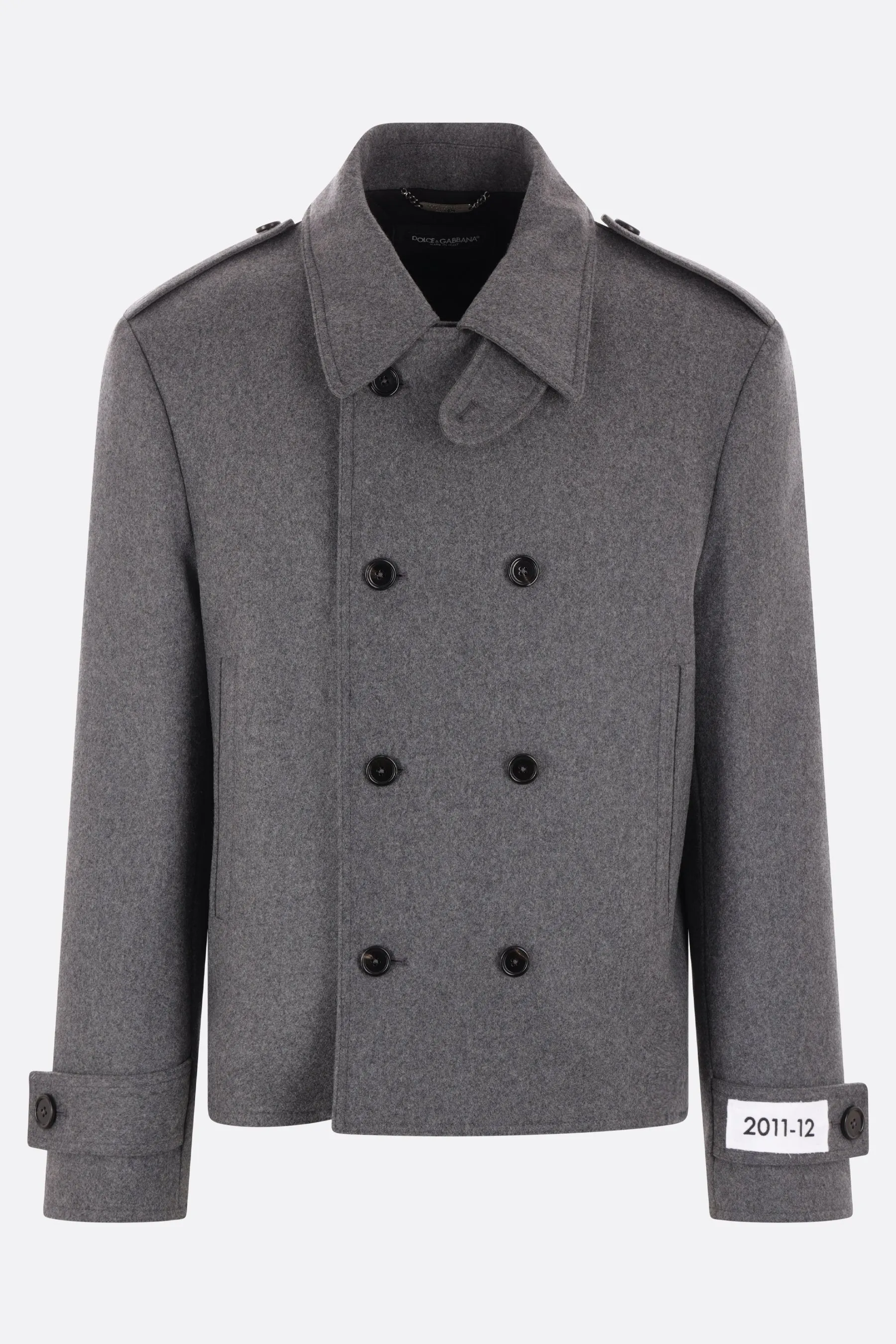 Double-Breasted Wool-Cashmere Peacoat