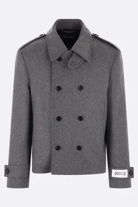 Double-Breasted Wool-Cashmere Peacoat