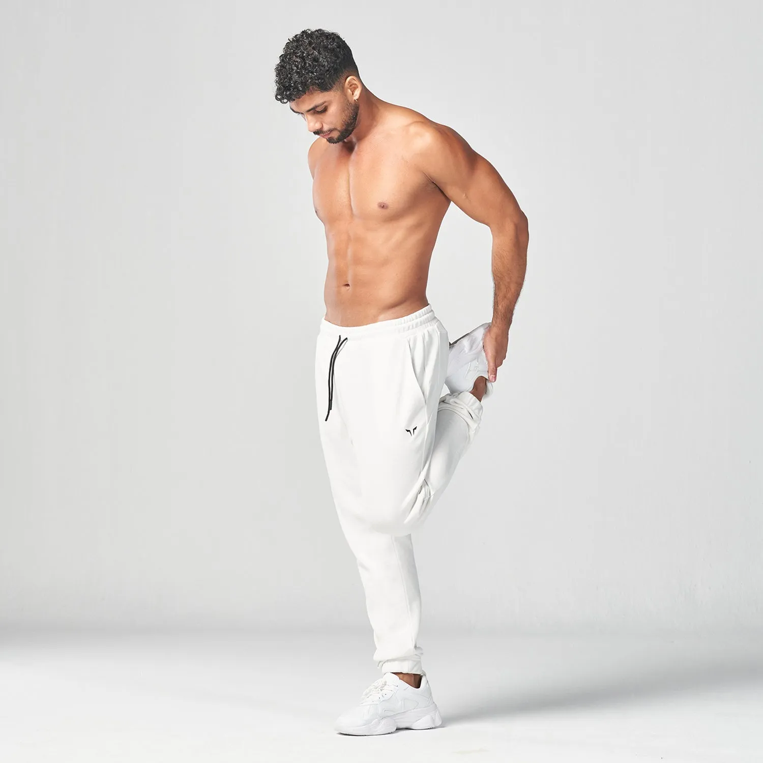 Essential Jogger Pants Black Edition - Pearl White