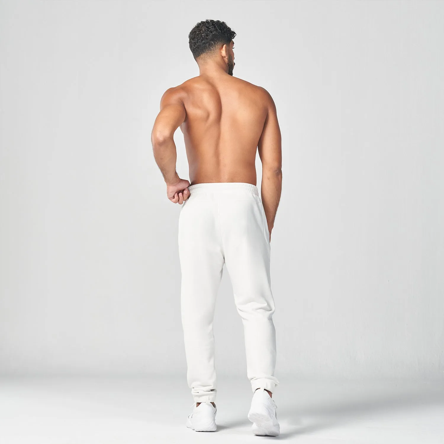 Essential Jogger Pants Black Edition - Pearl White