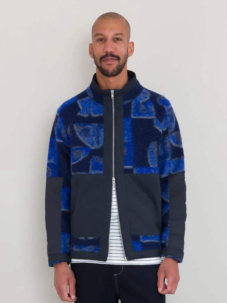 Folk Signal Fleece in Blue Multi