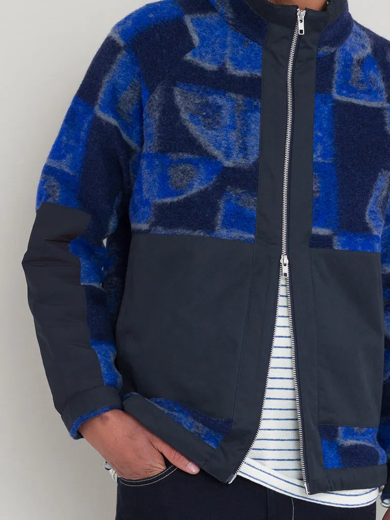 Folk Signal Fleece in Blue Multi