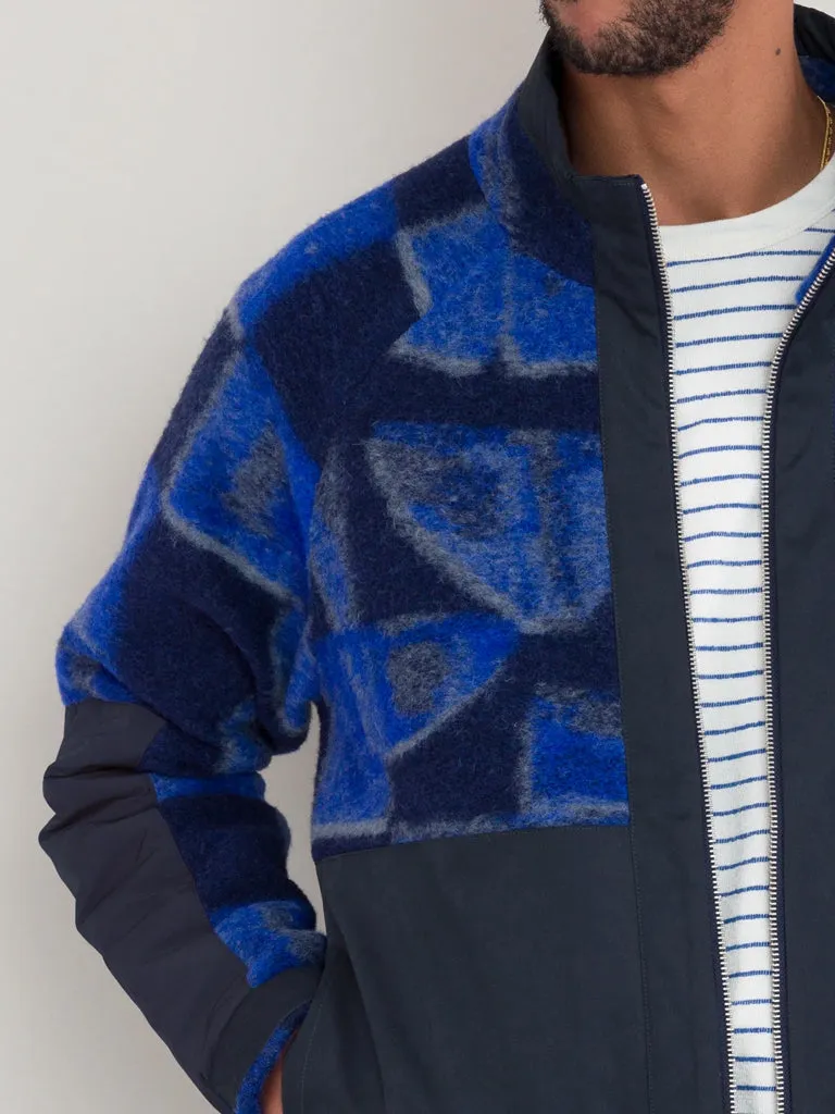 Folk Signal Fleece in Blue Multi