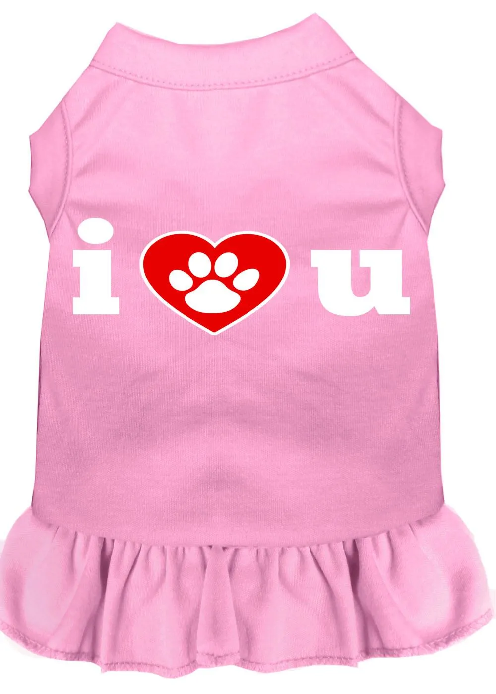 I Heart You Screen Print Dress Light Pink Xxxl (20)