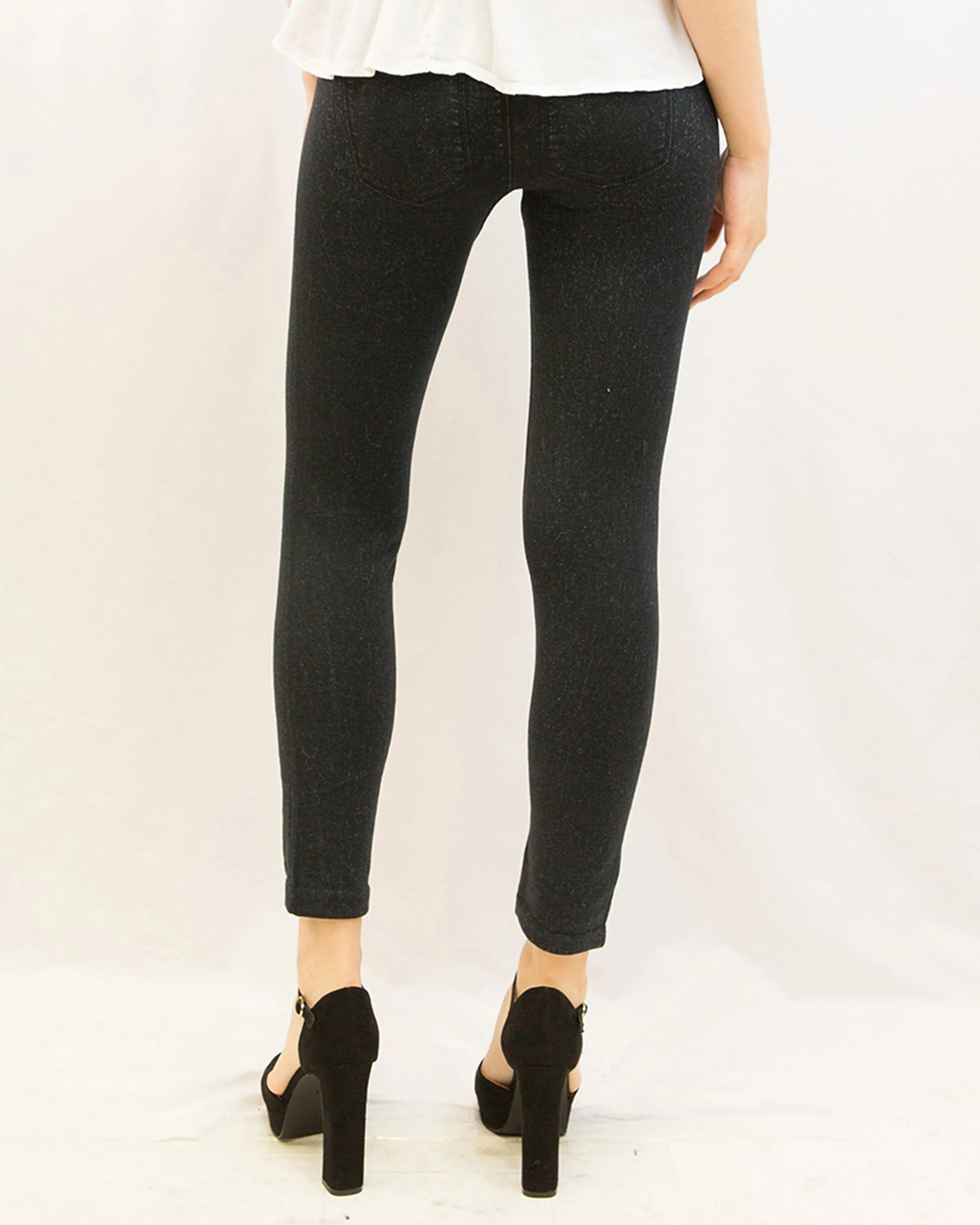 Jean's look  print  fleece leggings