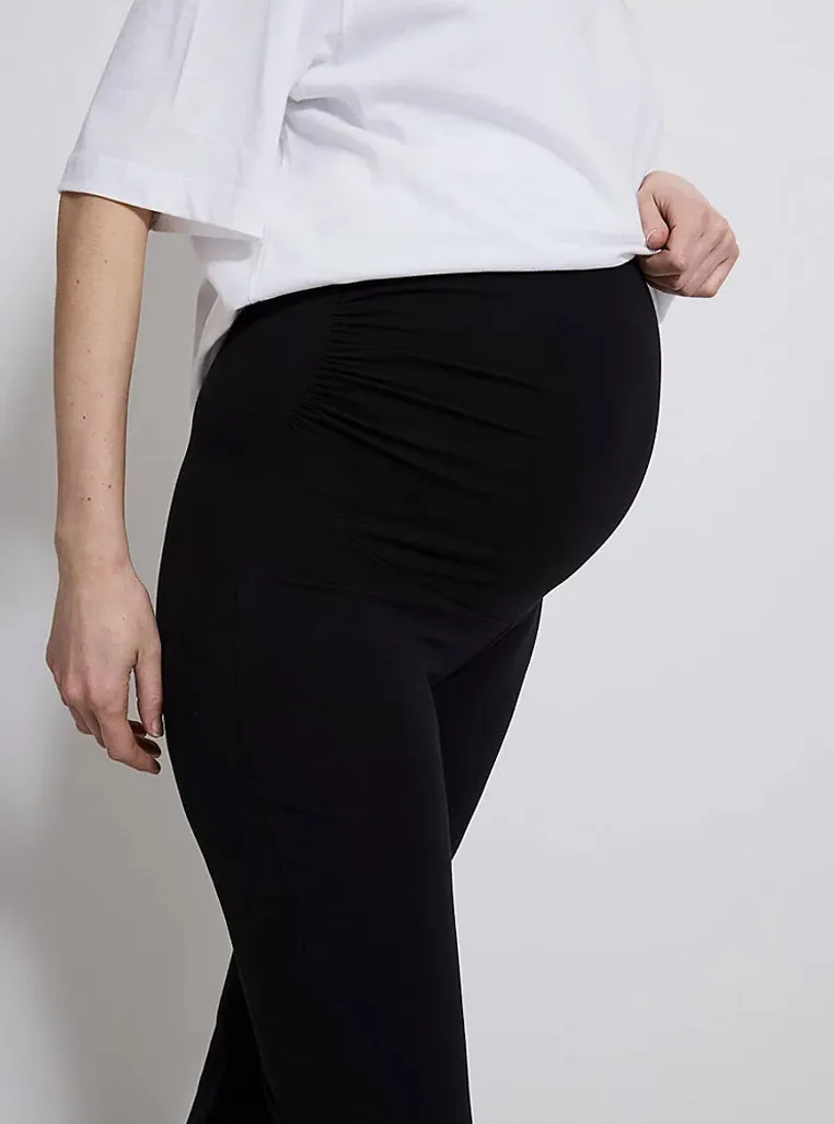 Ladies Maternity Black Flare Leggings