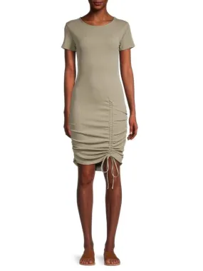 Lea & Viola ruched T-shirt dress, gray