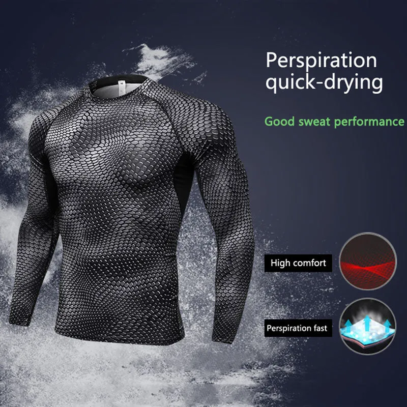 Long Sleeve Sport Shirt Men Quick Dry Running T-shirts Gym Clothing Fitness Top Crossfit T Shirt