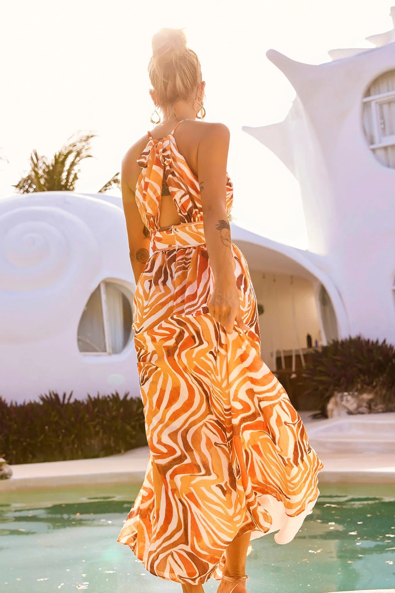 Lorena Maxi Dress - Orange