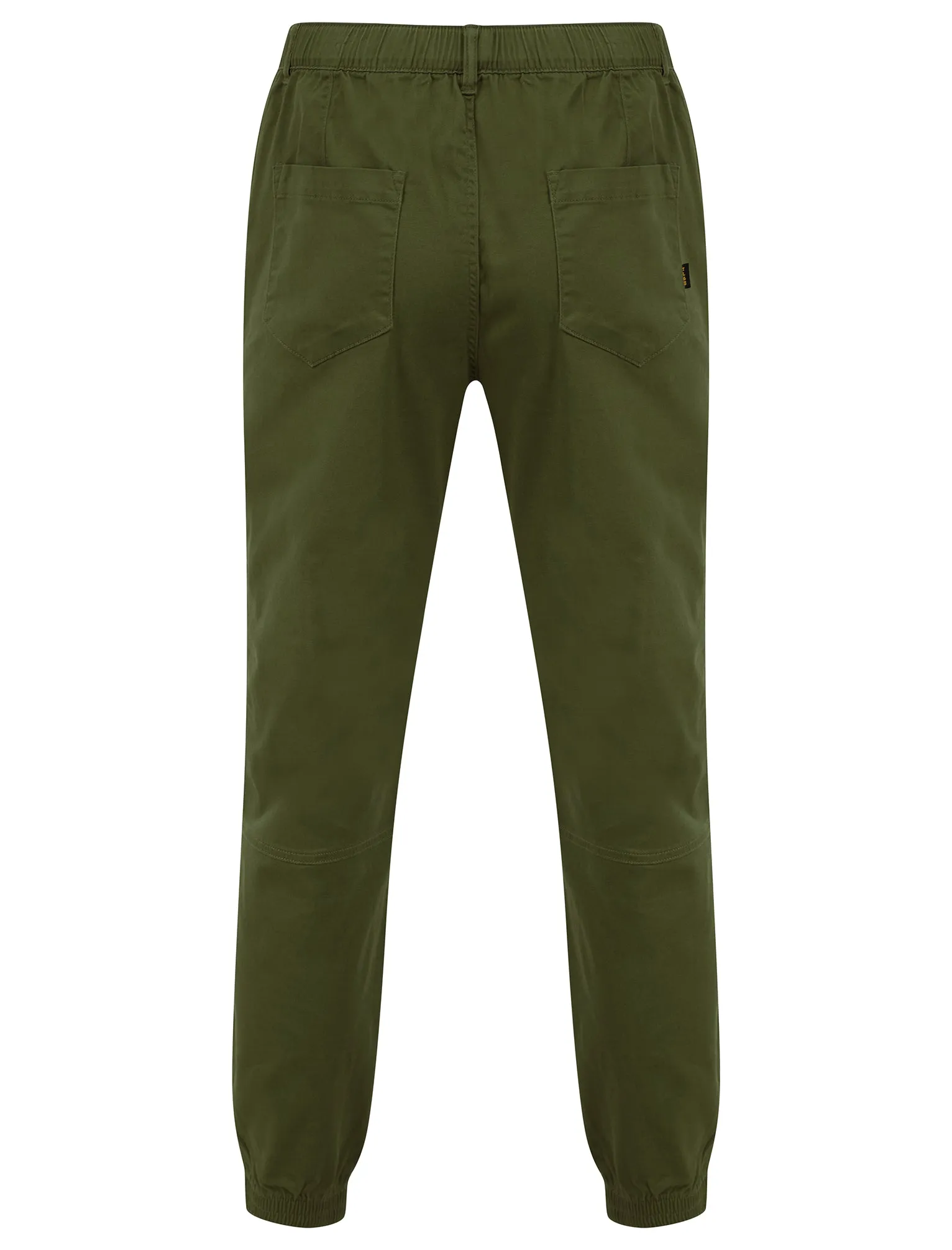 Mauro Stretch Cotton Twill Cuffed Cargo Jogger Pants in Burnt Olive - Tokyo Laundry