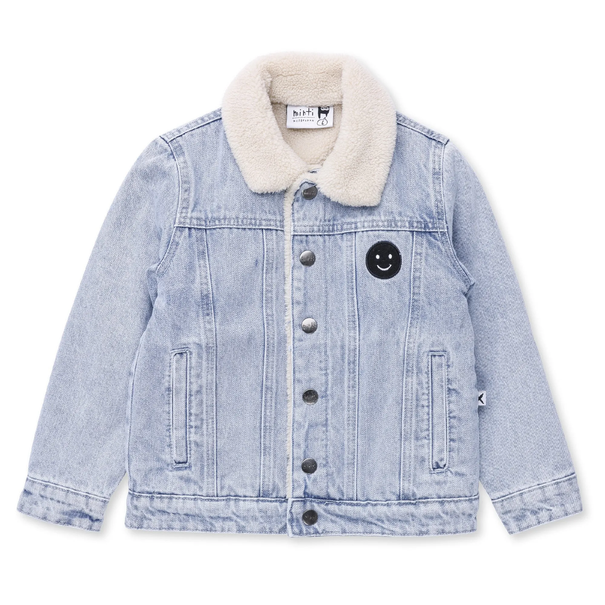 MINTI - HAPPY FACE DENIM BOMBER