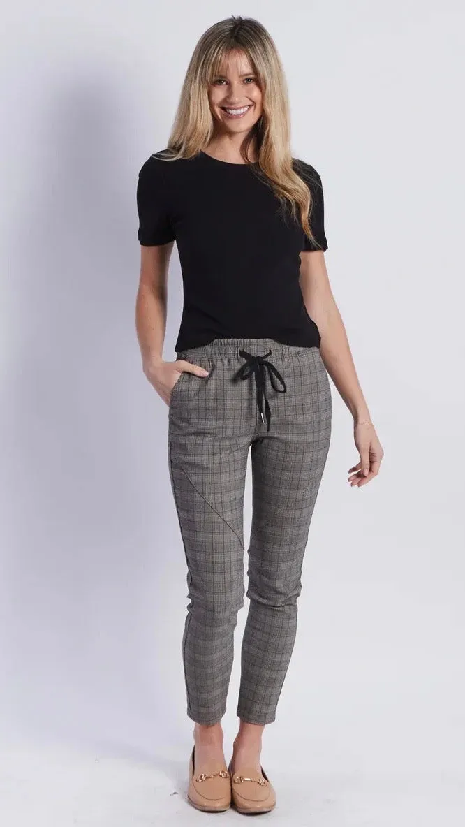 Monaco Luka Jogger Grey Blue Check