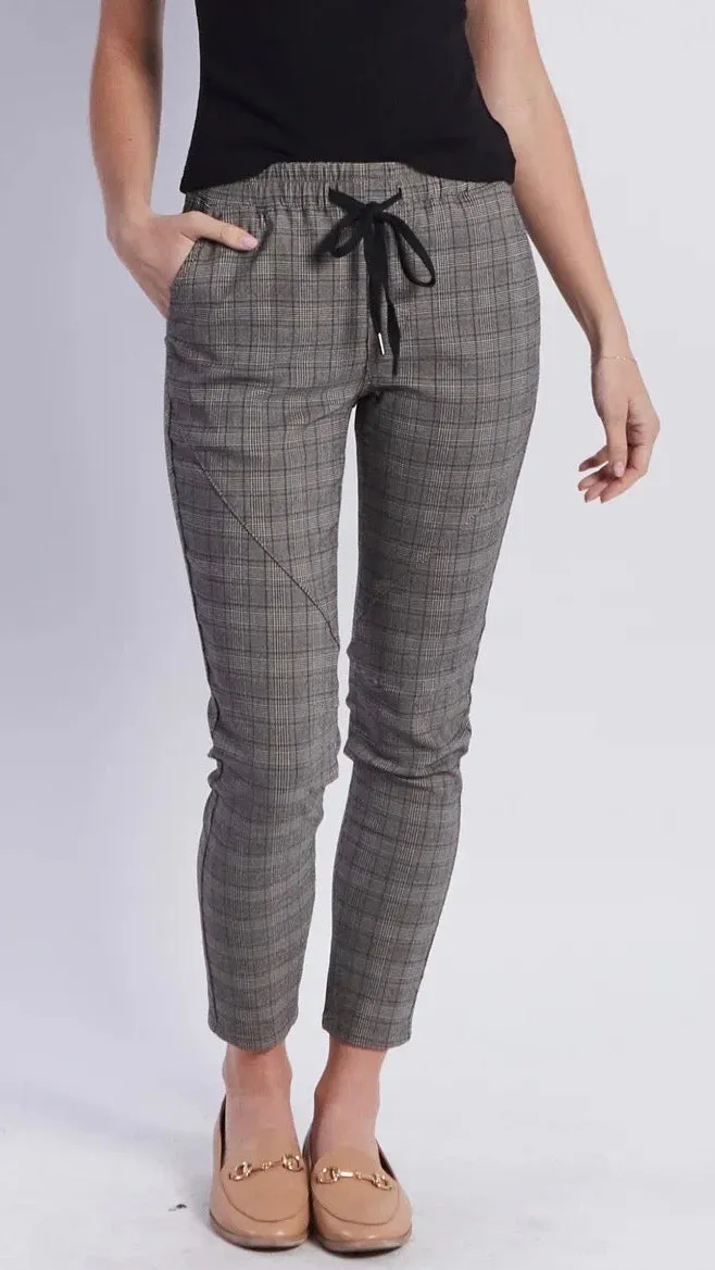 Monaco Luka Jogger Grey Blue Check