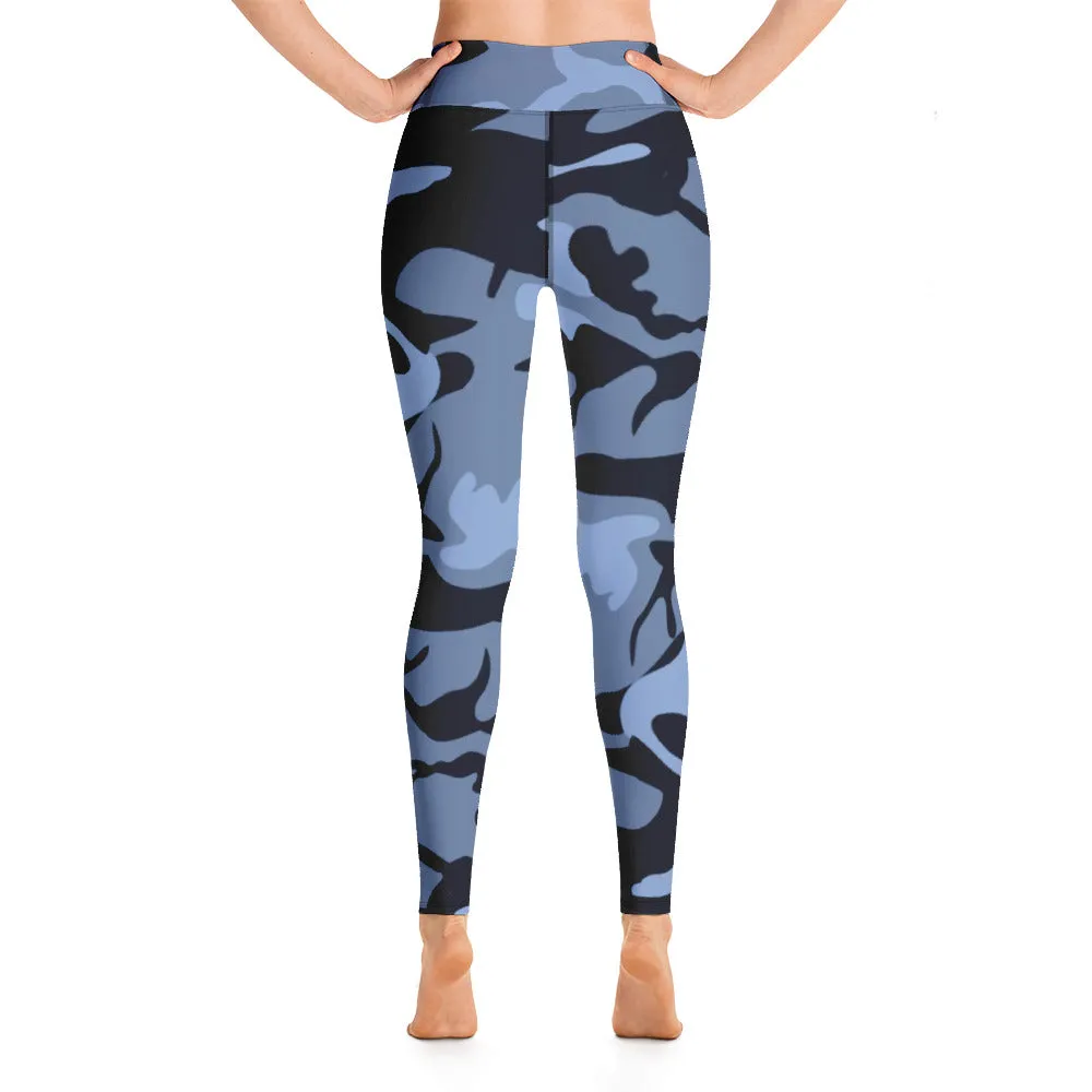 Navy and Light Blue Yoga Leggings