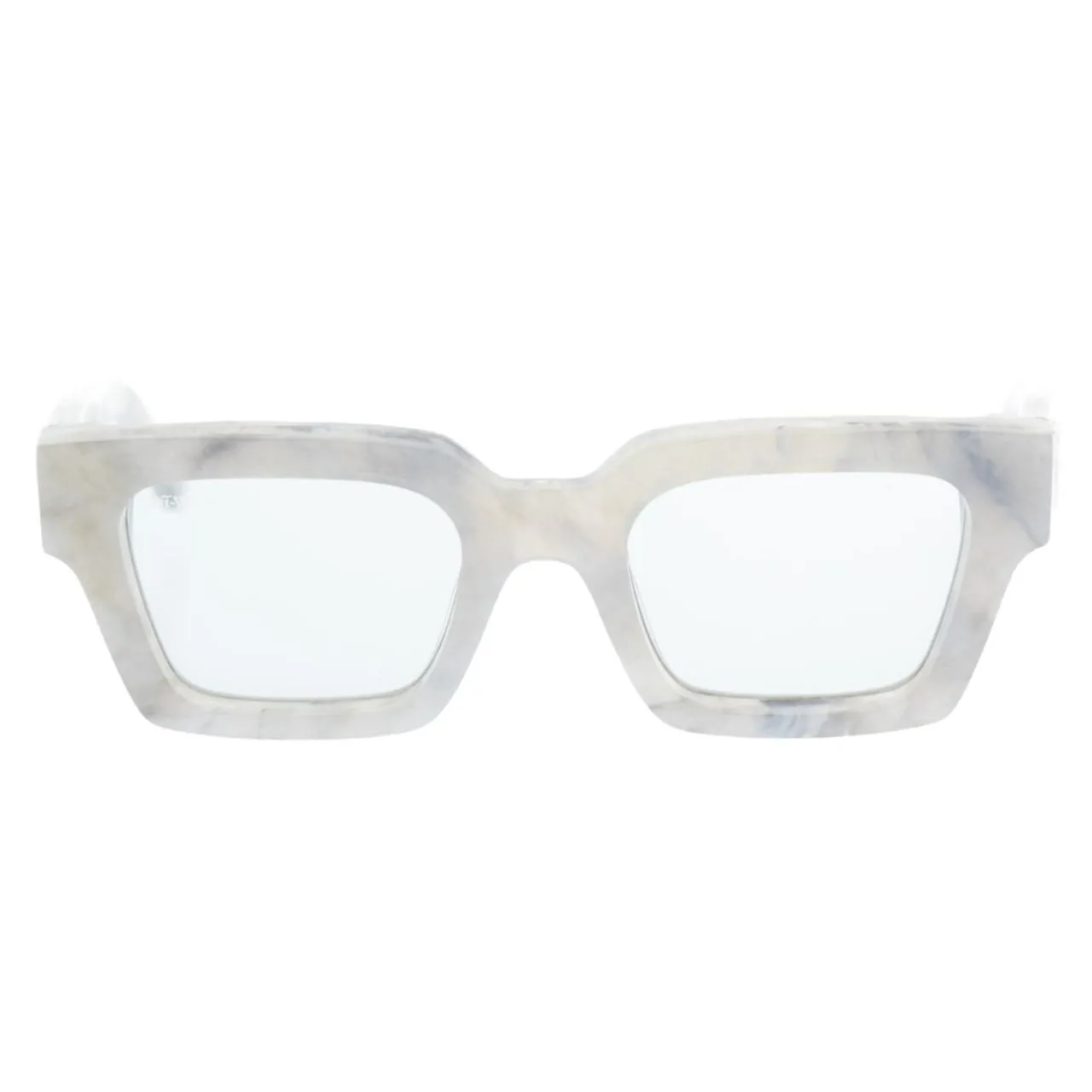 Off-White The Sun Side Arrow Motif Square Glasses Arrow Temple Sunglasses