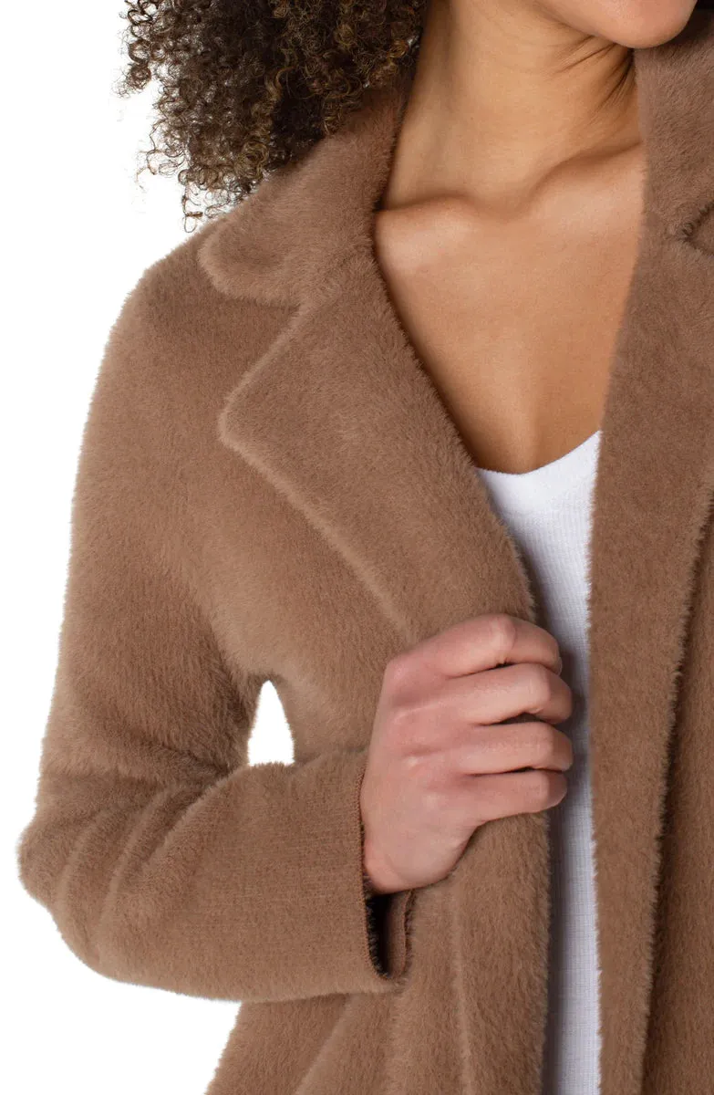 Open Front Coatigan Sweater | Camel