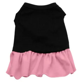 Plain Dress Black with Pink XS (8)