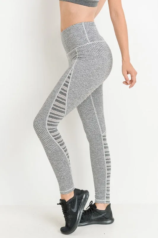 Raw Moda Grey Mesh Panels Leggings