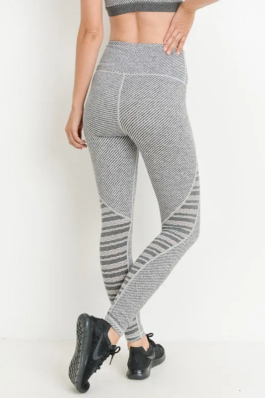 Raw Moda Grey Mesh Panels Leggings