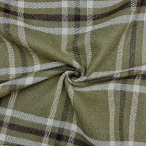 Reversible Large Checkered Wool Blend Fabric