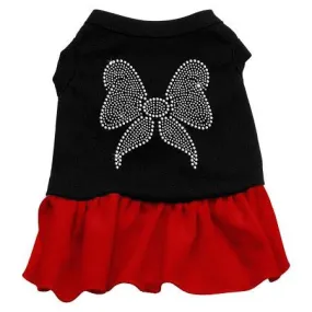 Rhinestone Bow Dresses Black with Red Sm (10)