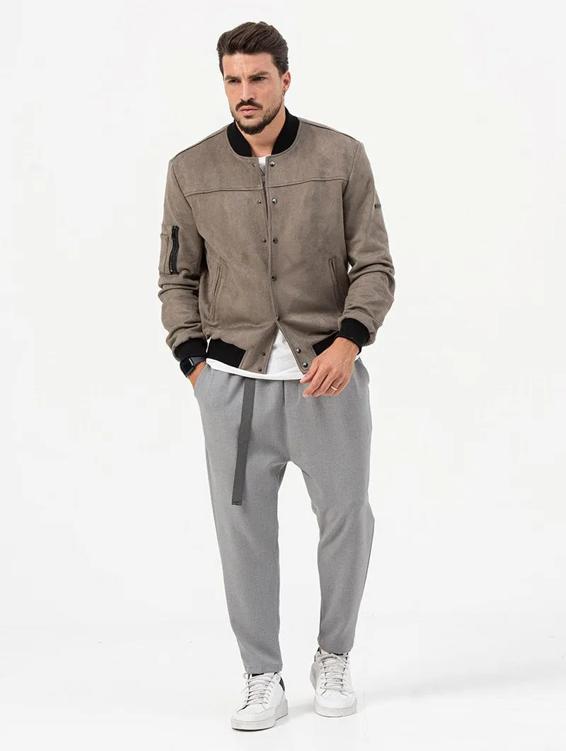 ROBERT BOMBER JACKET IN TAOPE