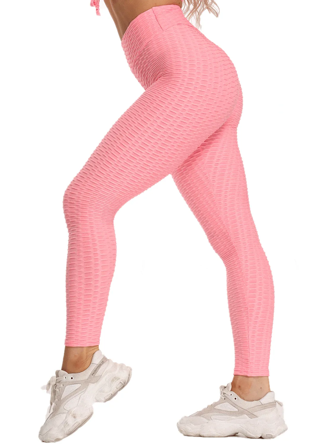 SEASUM Women Honeycomb Leggings Gym Pants