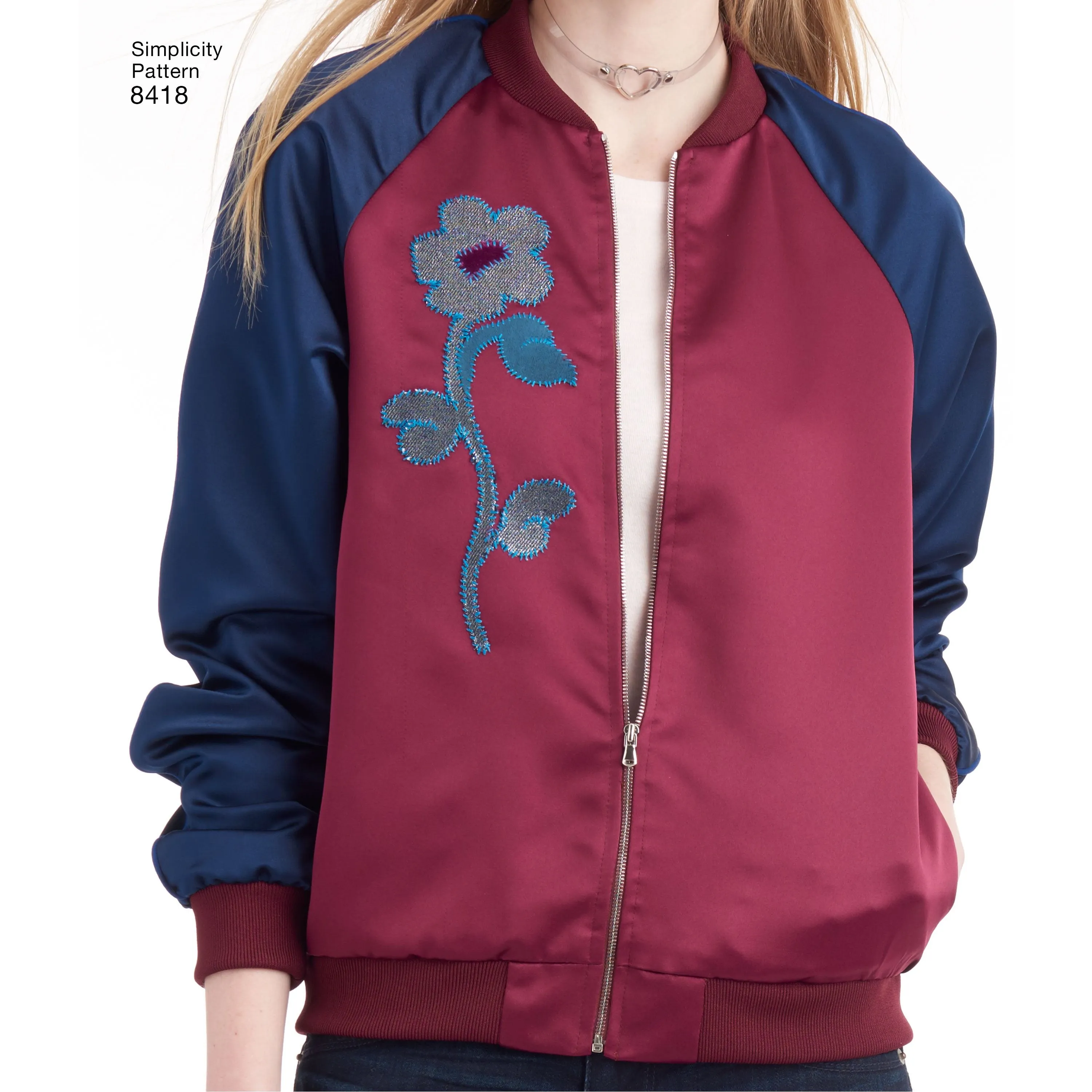 Simplicity Pattern 8418 misses lined bomber jacket