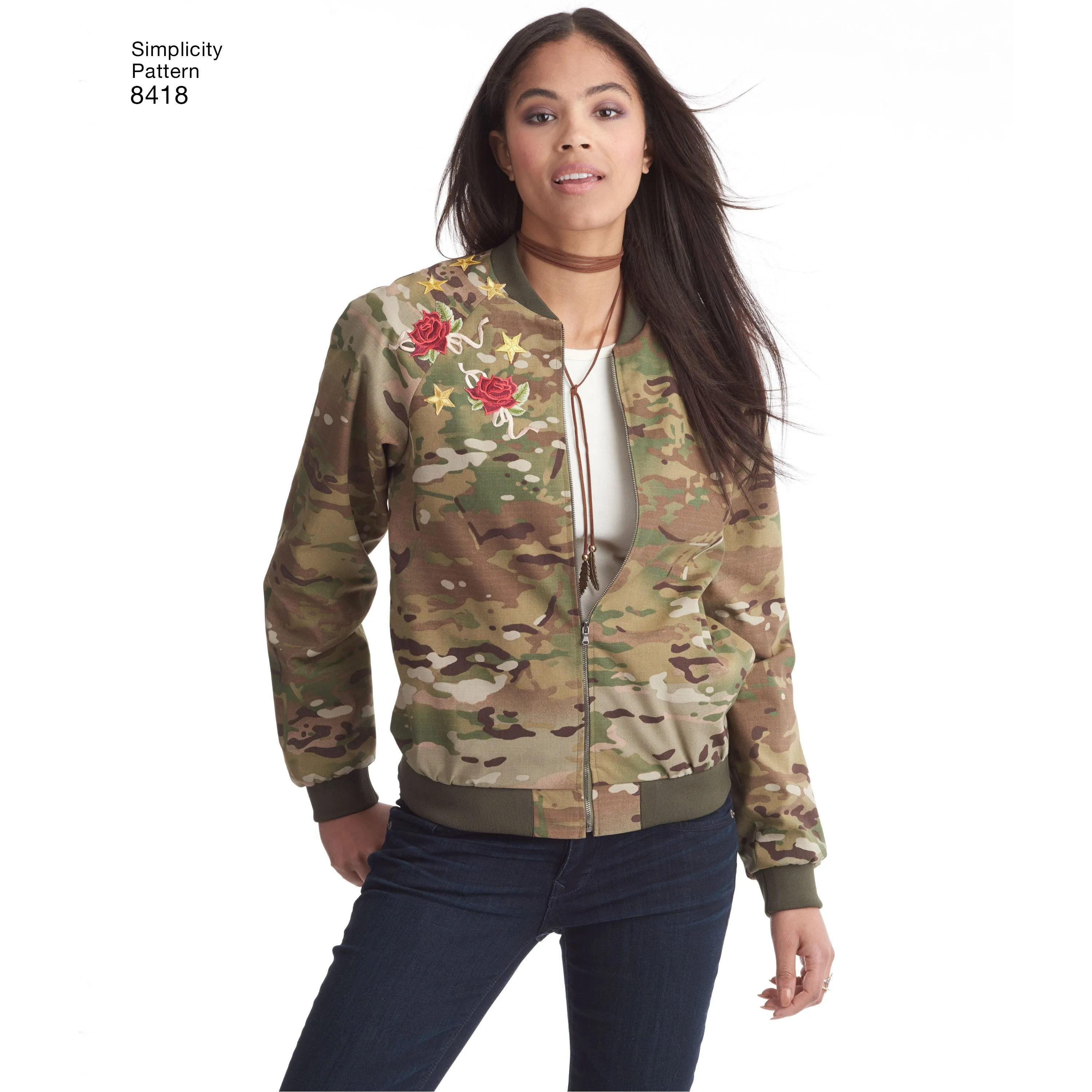 Simplicity Pattern 8418 misses lined bomber jacket