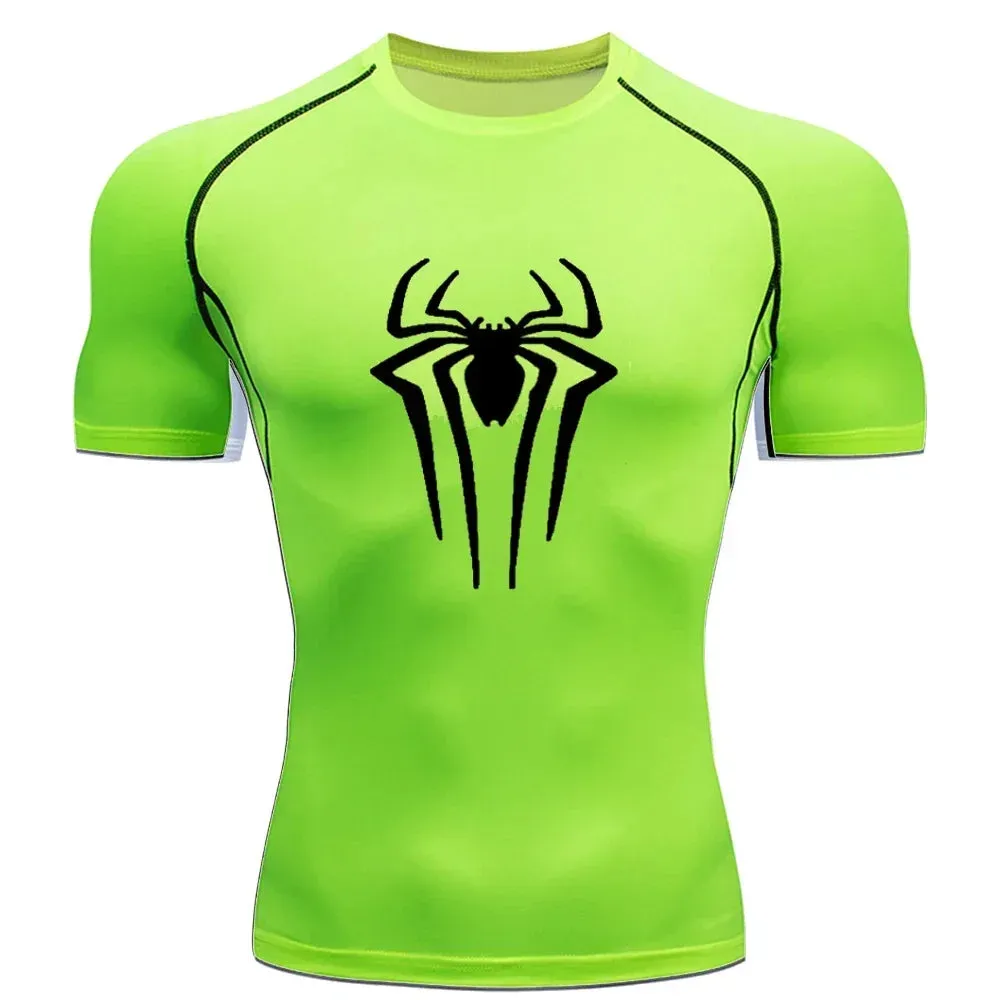 SPIDER Compression Shirts Short Sleeve