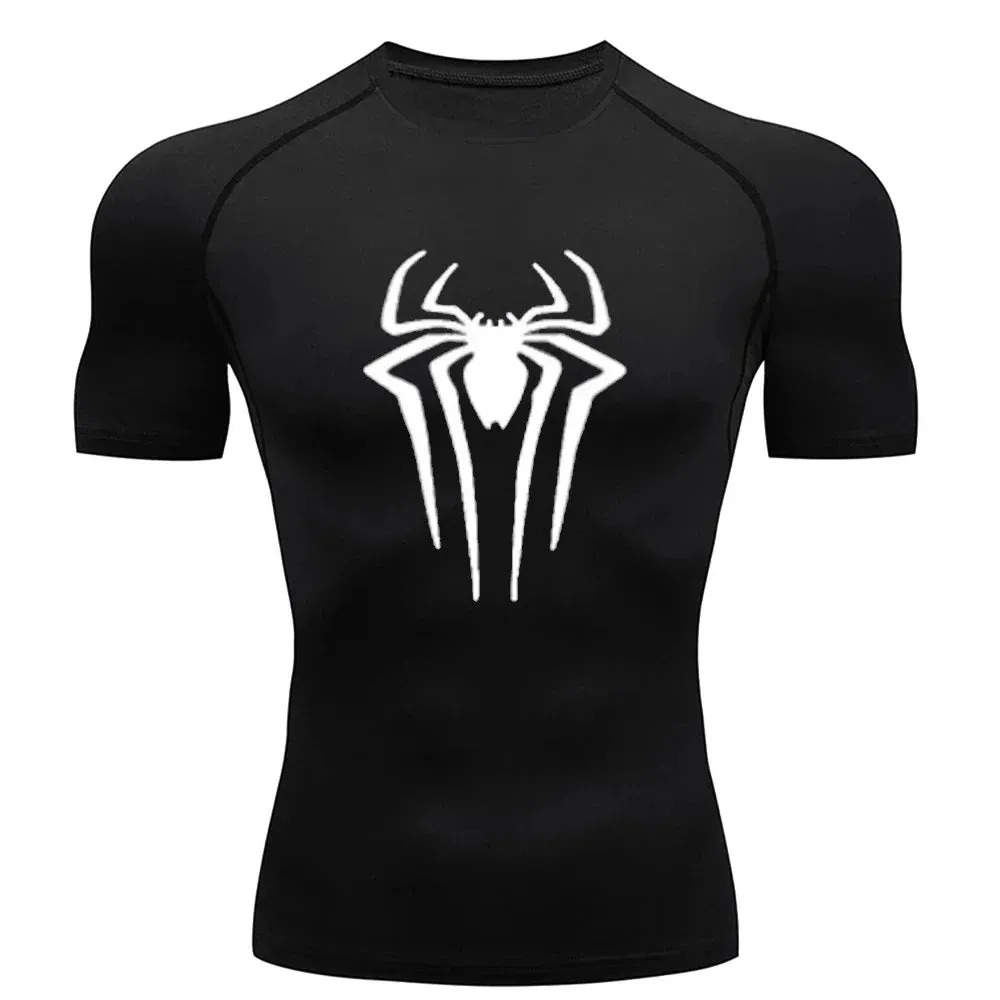 SPIDER Compression Shirts Short Sleeve