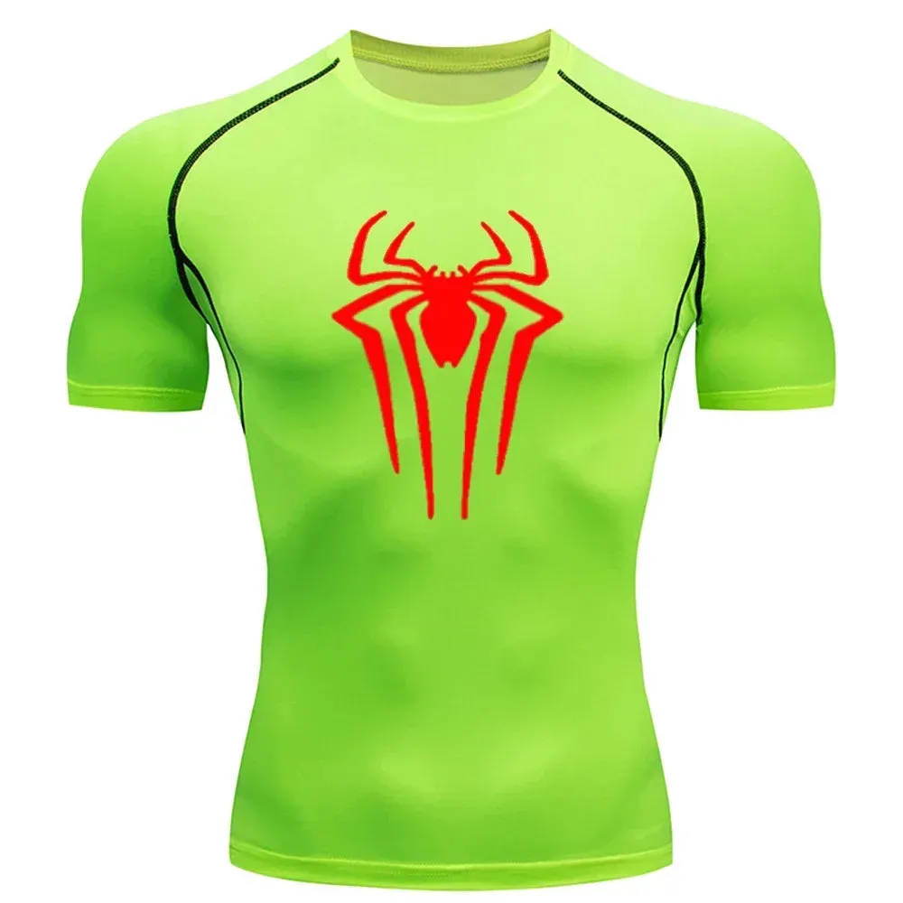 SPIDER Compression Shirts Short Sleeve