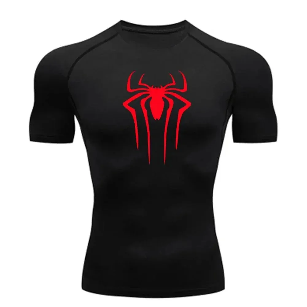 SPIDER Compression Shirts Short Sleeve