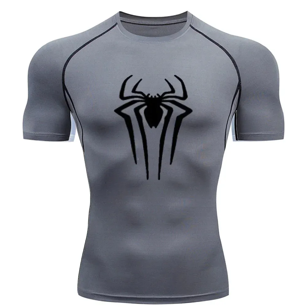 SPIDER Compression Shirts Short Sleeve