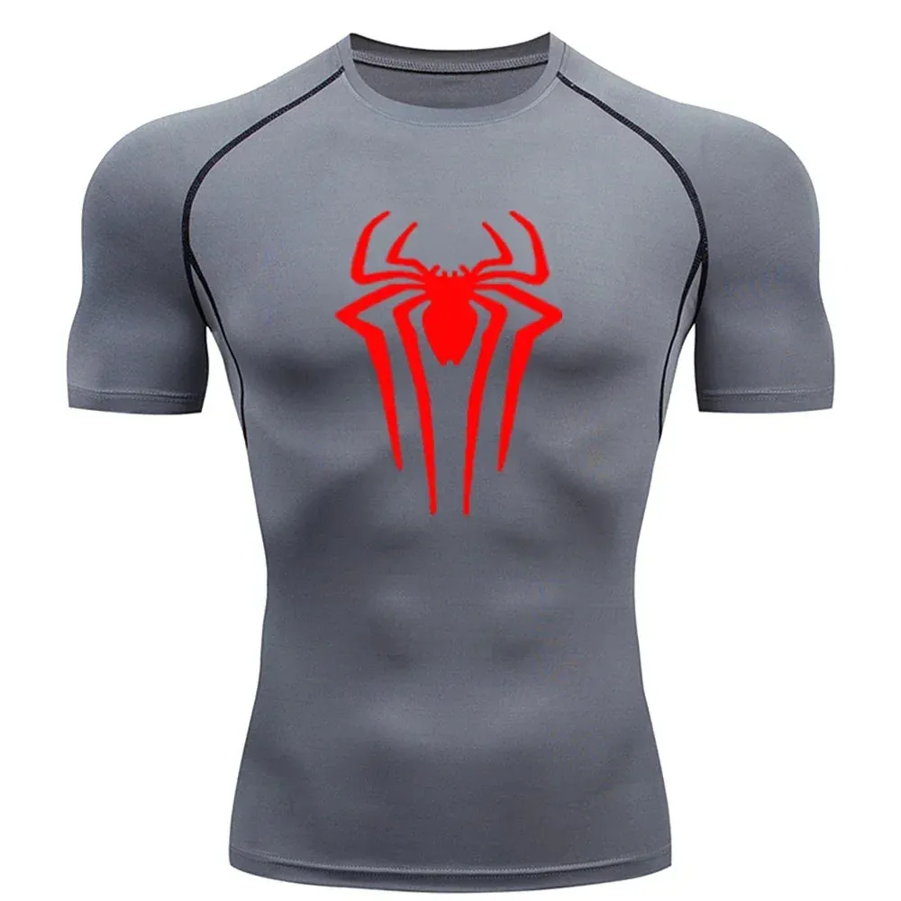 SPIDER Compression Shirts Short Sleeve