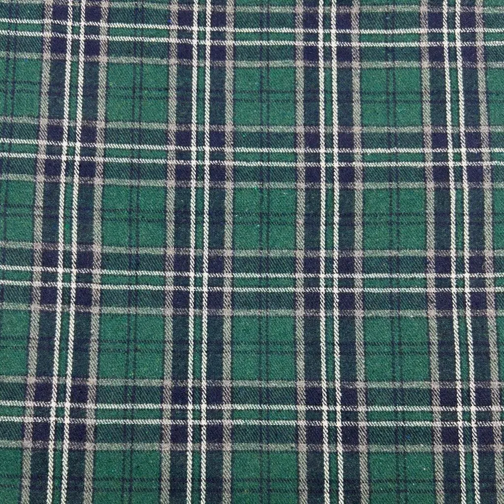 Tartan Check Wool Blend Fabric